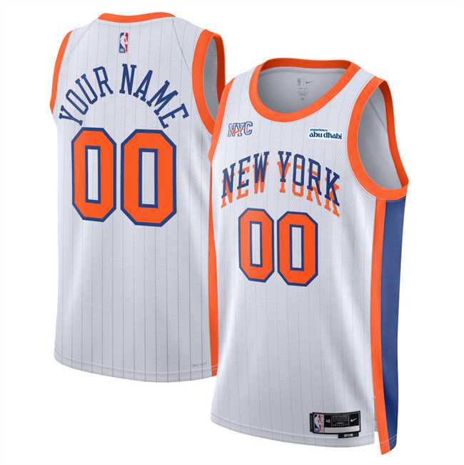Men's New Yok Knicks Active Player Custom White 2024-25 City Edition Stitched Basketball Jersey,We sell and wholesale Men's New Yok Knicks Active Player Custom White 2024-25 City Edition Stitched Basketball Jersey on line form chian!